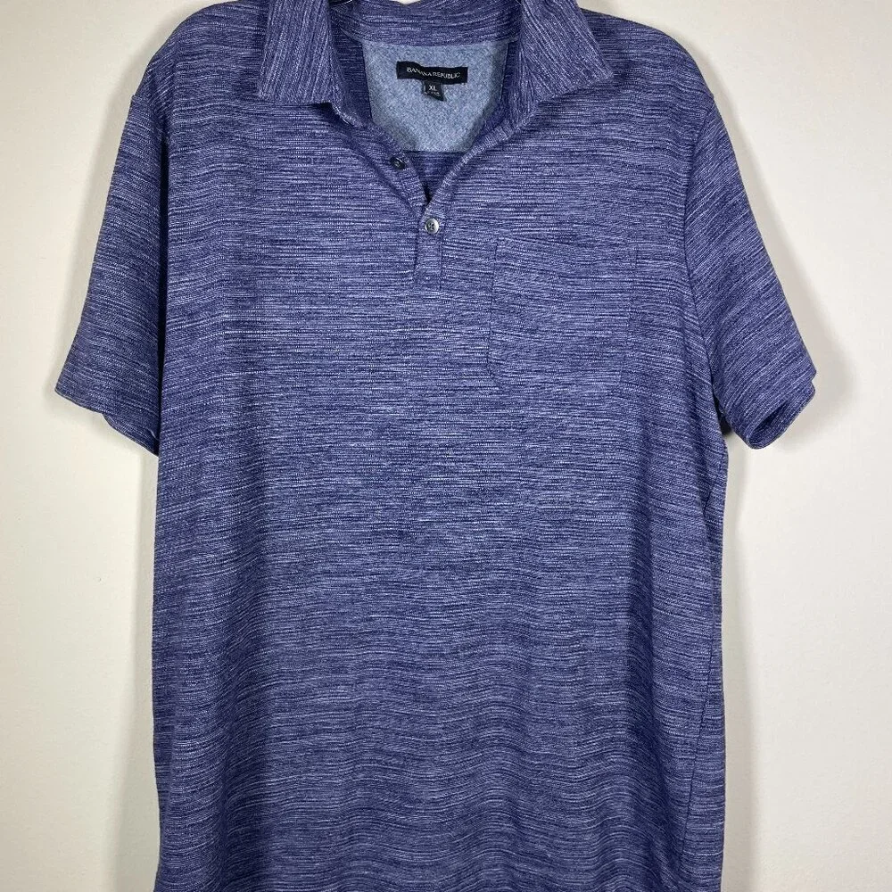 Banana Republic Men's Navy Polo Cotton Blend XL Preppy!